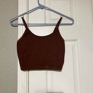 Maroon cropped tank